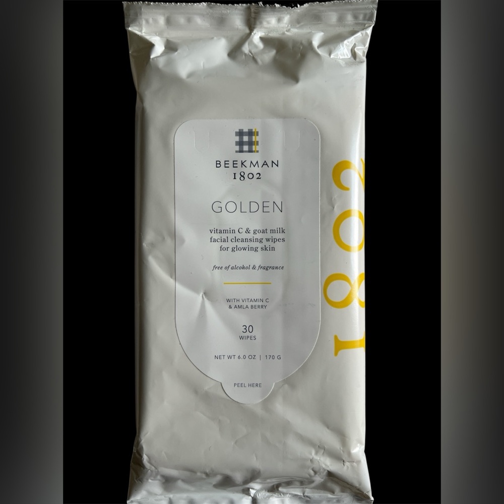 NWT Beekman 1802 Golden Facial Cleansing Wipes 30 count
